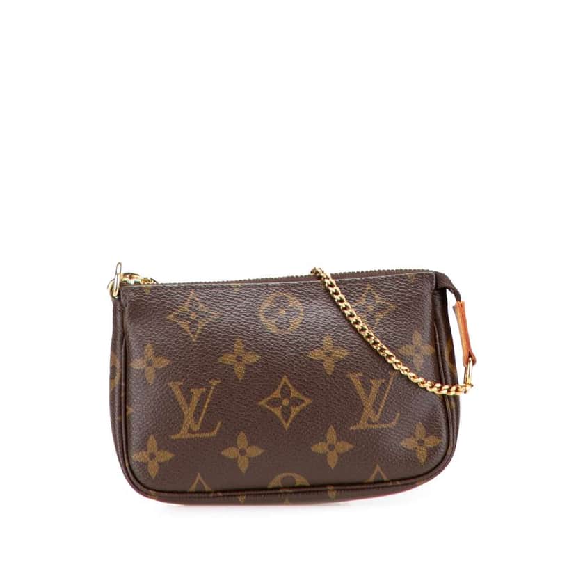 Louis Vuitton Monogram Mini Pochette Accessoires Brown Canvas Very good condition - Front View