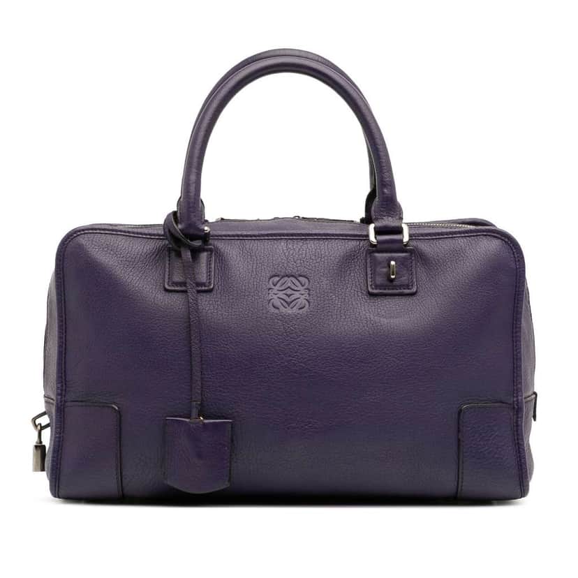 Loewe Goatskin Amazona 36 Purple Leather Good condition - Front View