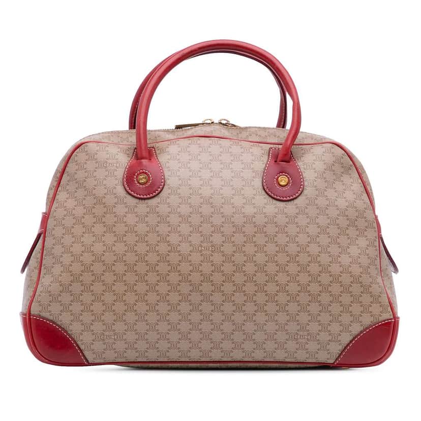 Celine Macadam Coated Canvas Handbag Brown Canvas Good condition - Front View