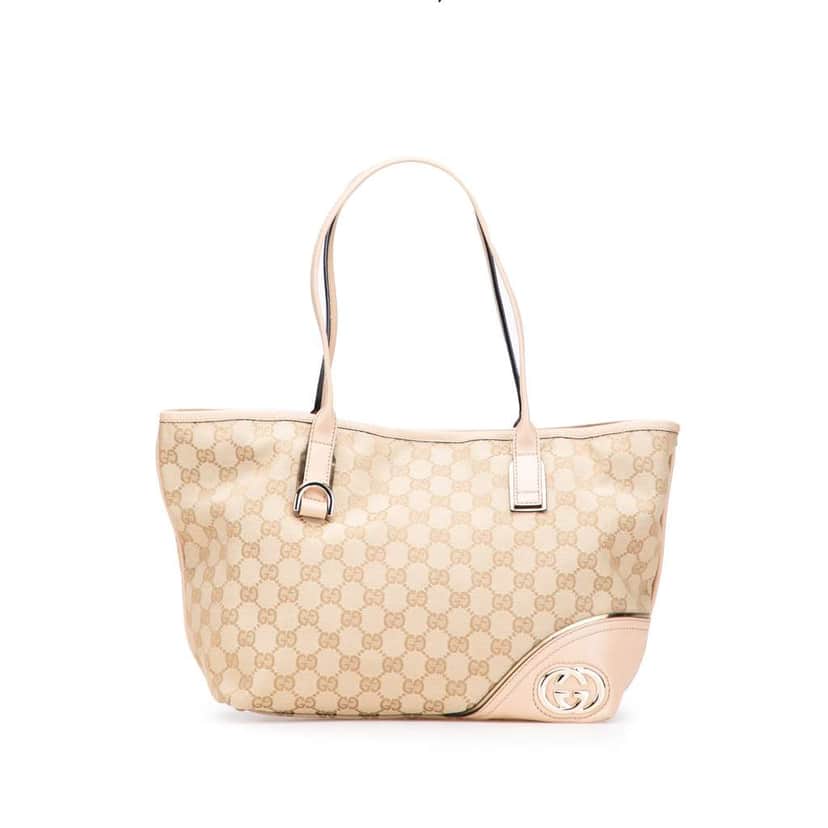 Gucci GG Canvas New Britt Tote Brown Canvas Good condition - Front View