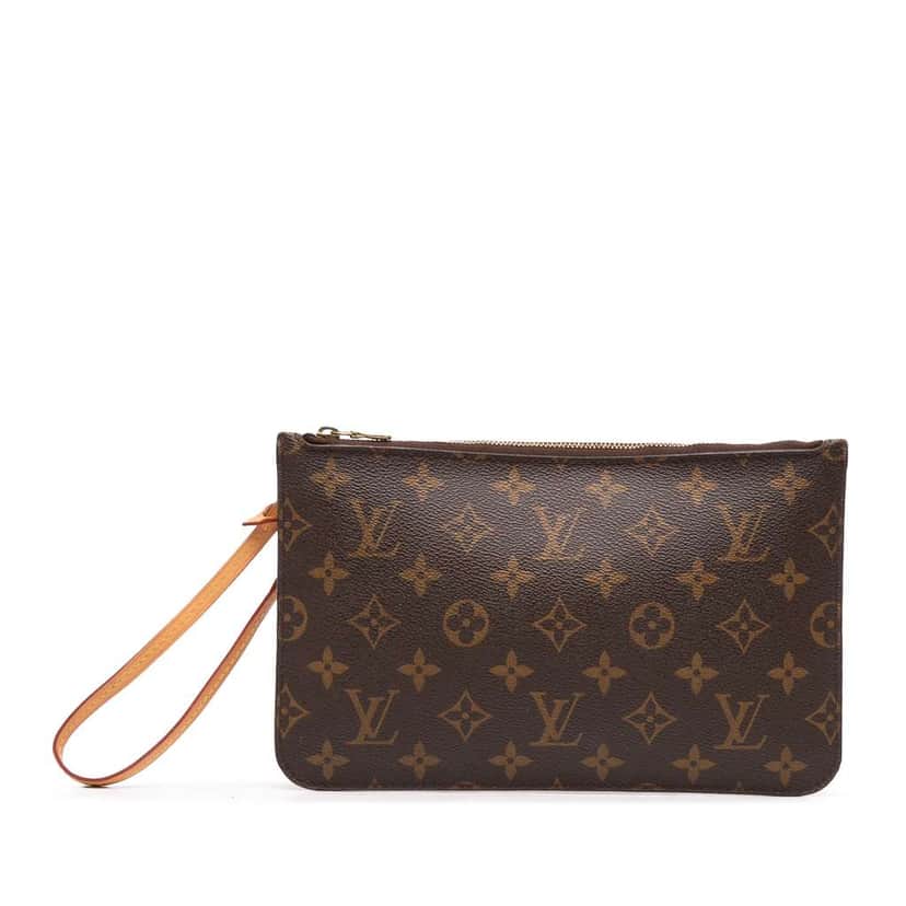 Louis Vuitton Monogram Neverfull Pouch Brown Good condition - Front View