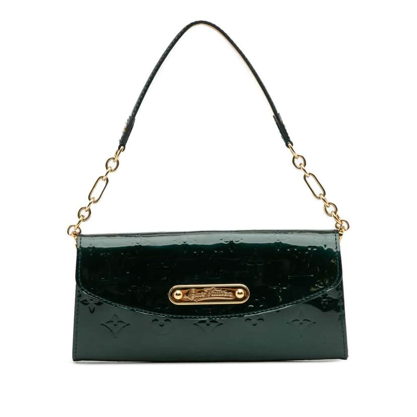 Louis Vuitton Monogram Vernis Sunset Boulevard Green Leather Good condition - Front View