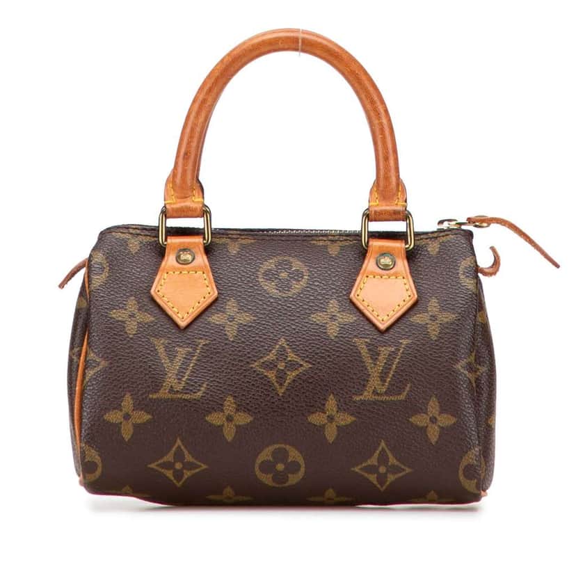 Louis Vuitton Monogram Mini Speedy HL Brown Canvas Good condition - Front View