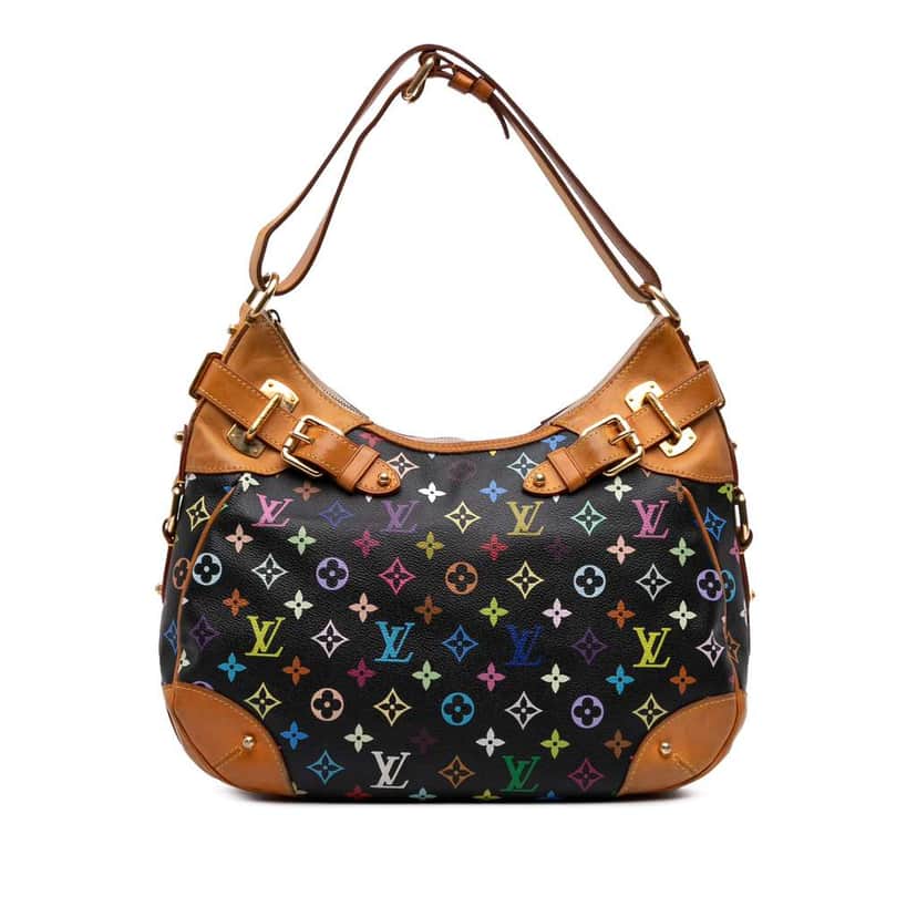 Louis Vuitton Monogram Multicolore Greta Black Canvas Fair condition - Front View