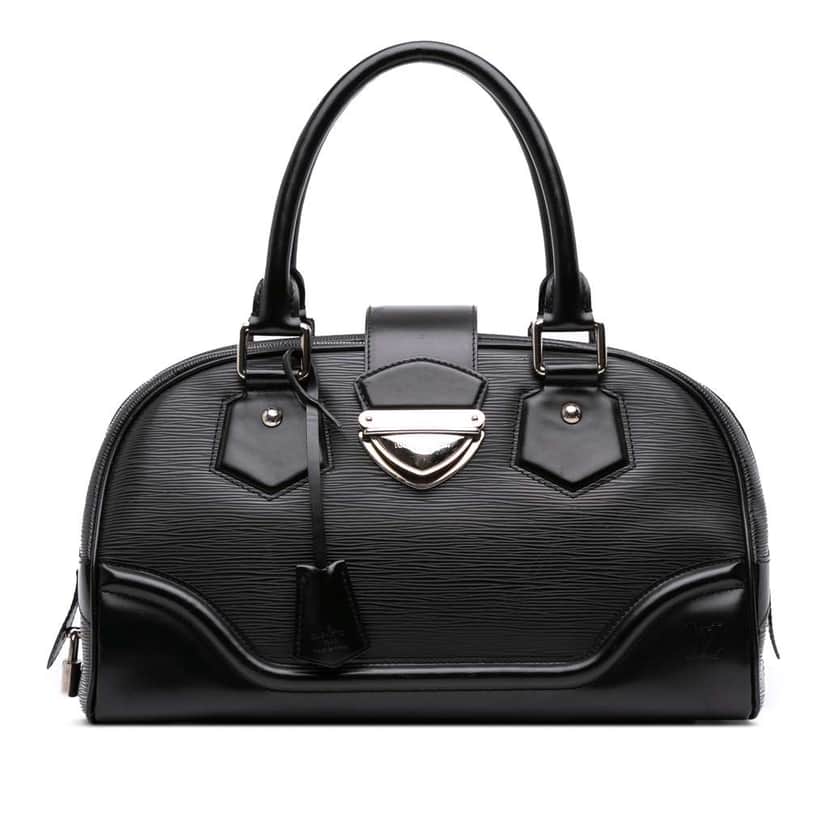 Louis Vuitton Epi Bowling Montaigne GM Black Leather Good condition - Front View