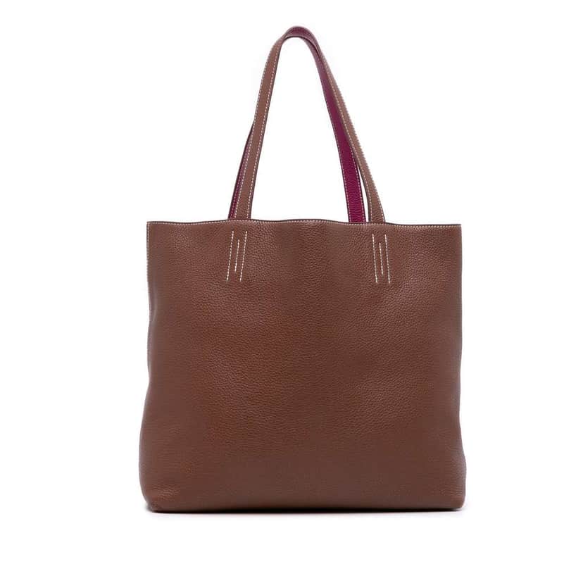 Hermès Clemence Double Sens 36 Brown Leather Good condition - Front View