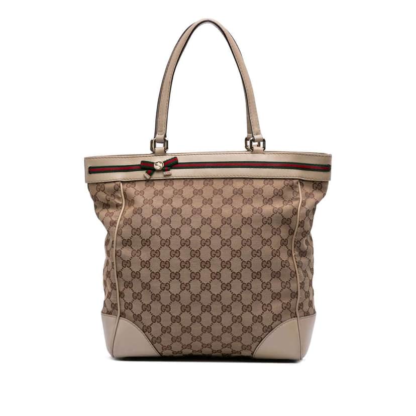 Gucci GG Canvas Mayfair Tote Brown Canvas Good condition - Front View