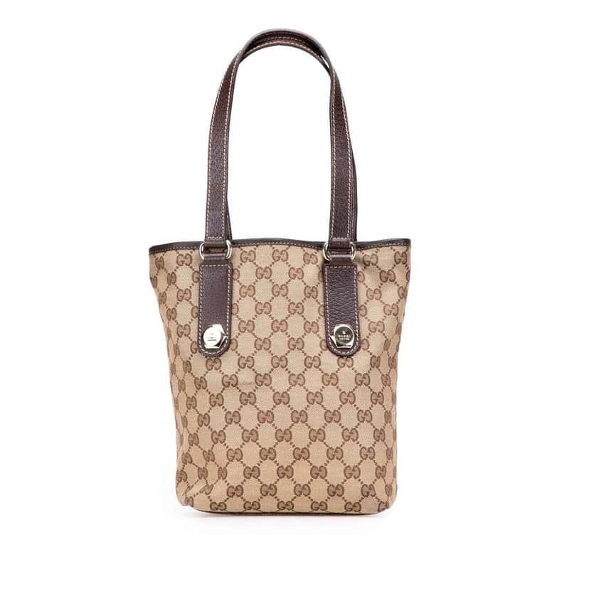 Gucci GG Canvas Charmy Shoulder Bag Brown Canvas Good condition - Front View