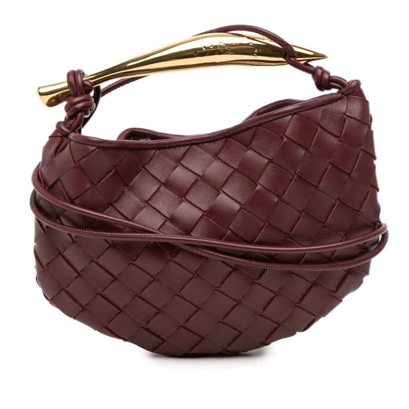 Bottega Veneta Baby Lambskin Intrecciato Sardine Red Leather Very good condition - Front View