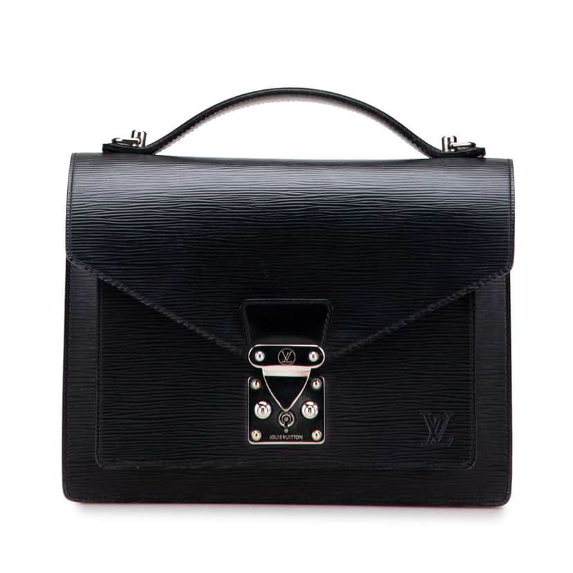 Louis Vuitton Epi Monceau 28 Black Leather Good condition - Front View