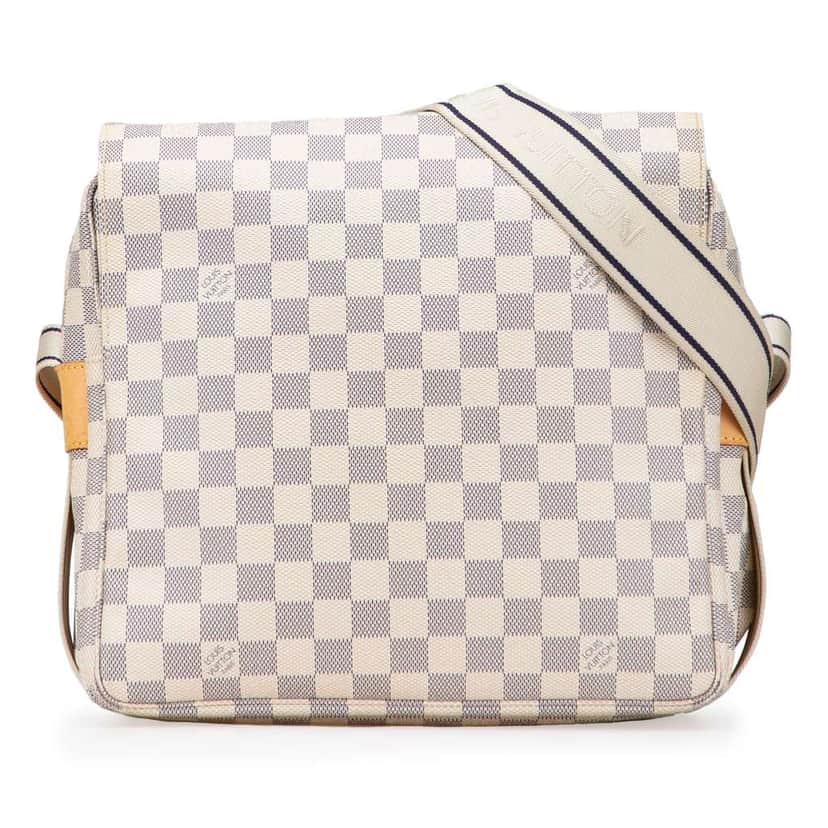 Louis Vuitton Damier Azur Naviglio White Canvas Good condition - Front View
