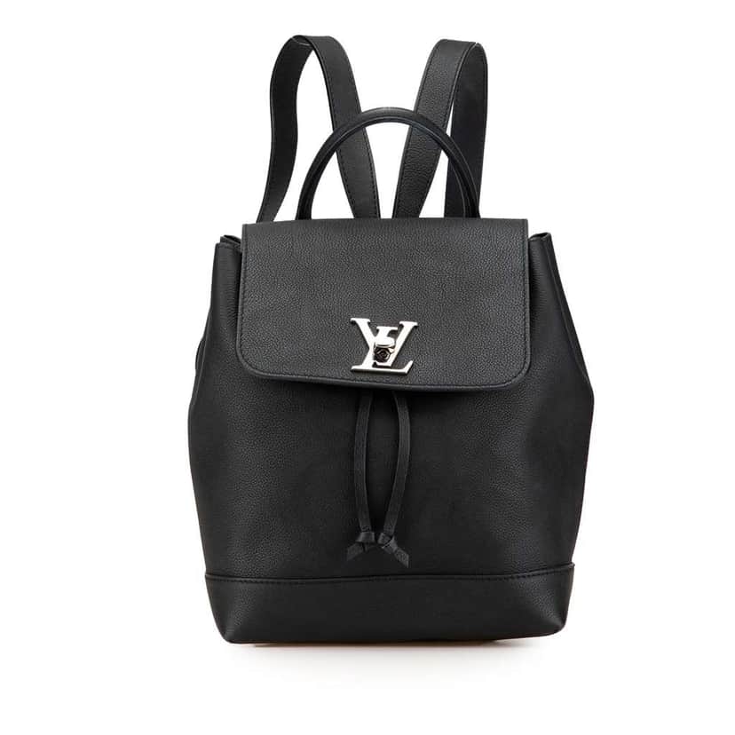 Louis Vuitton Taurillon Lockme Backpack Black Leather Very good condition - Front View