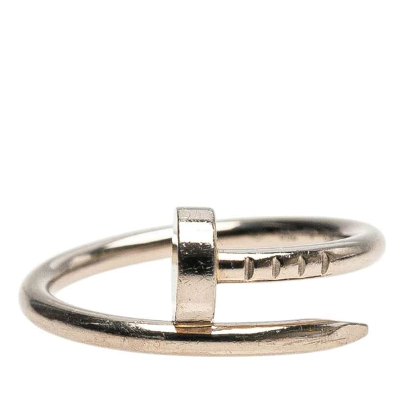 Cartier Small 18K White Gold Juste un Clou Ring Silver White Gold Good condition - Front View