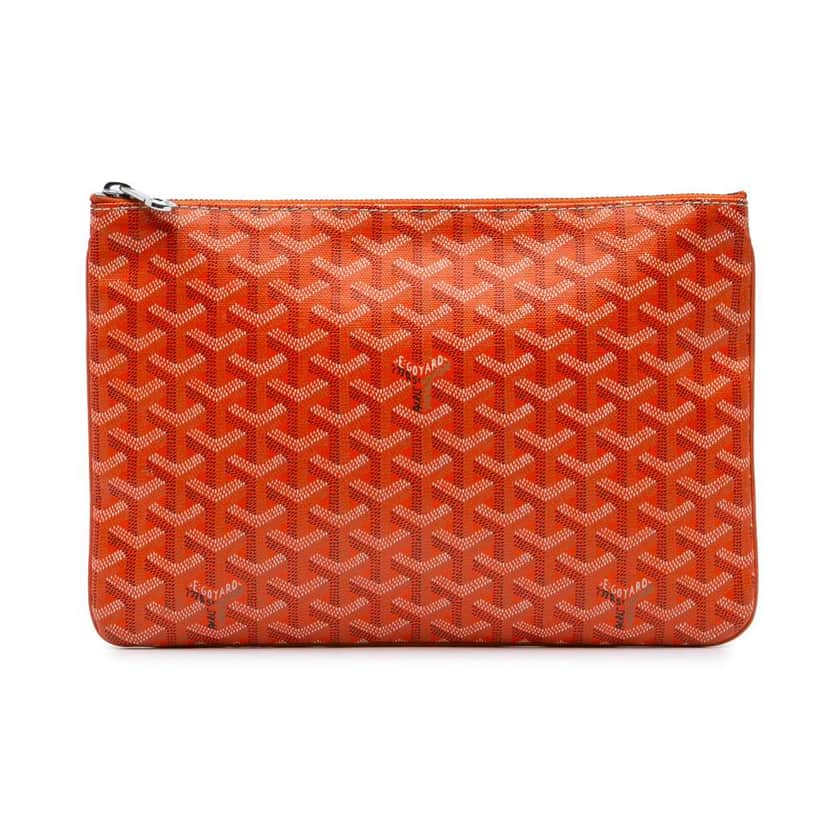 Goyard Goyardine Senat MM Orange Canvas Good condition - Front View