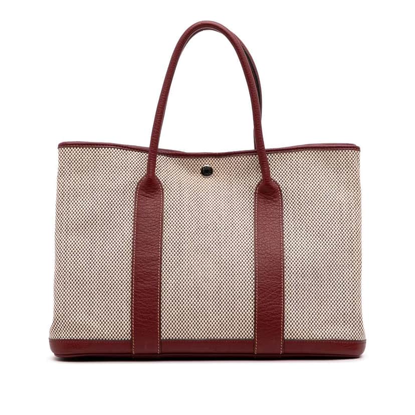 Hermès Toile and Negonda Garden Party 36 Brown Canvas Good condition - Front View