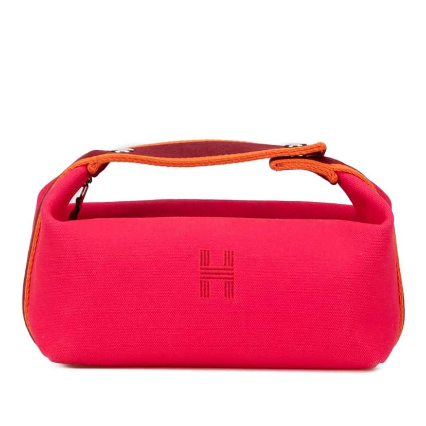 Hermès Small Canvas Bride A Brac Pink Canvas Good condition - Front View