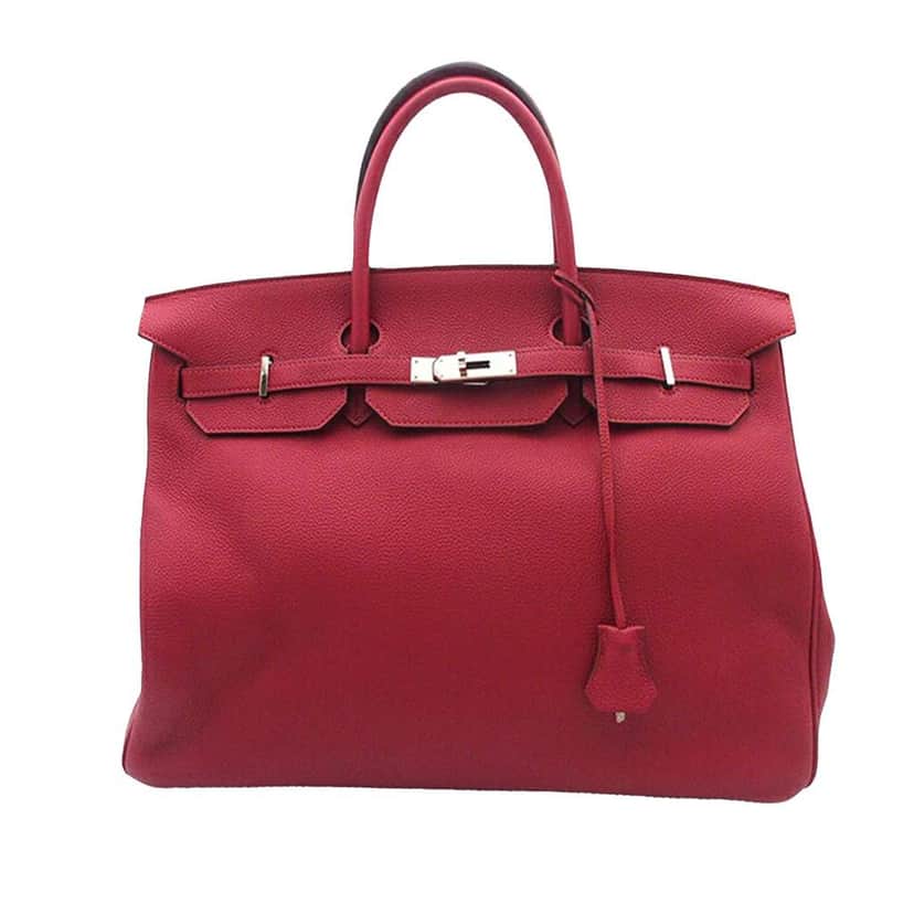 Hermès Togo Birkin Retourne 40 Red Leather Good condition - Front View