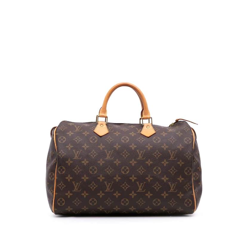 Louis Vuitton Monogram Speedy 35 Brown Canvas Good condition - Front View