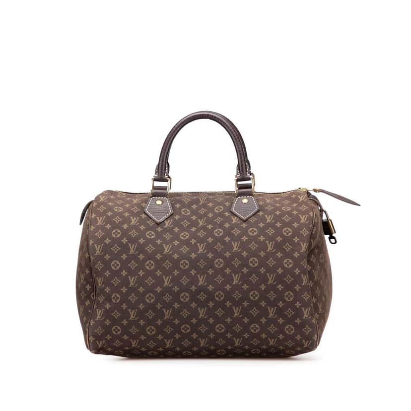 Louis Vuitton Monogram Mini Lin Speedy 30 Brown Canvas Good condition - Front View