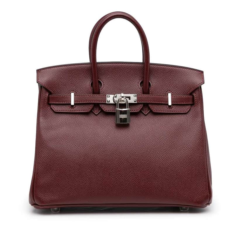 Hermès Epsom Birkin 25 Red Leather Good condition - Front View