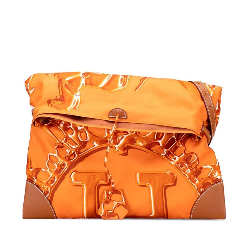 Hermès Vif Argent Silky City 38 Orange Silk Good condition - Front View
