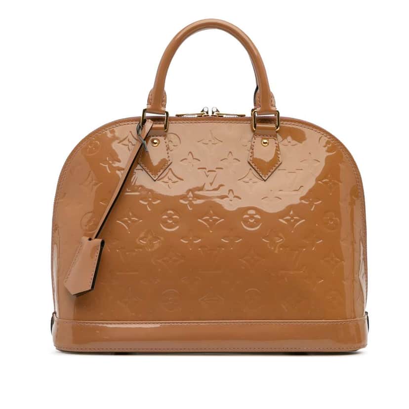 Louis Vuitton Monogram Vernis Alma PM Brown Leather Good condition - Front View