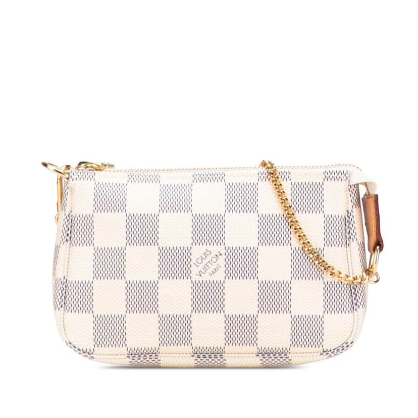 Louis Vuitton Damier Azur Mini Pochette Accessoires White Canvas Very good condition - Front View