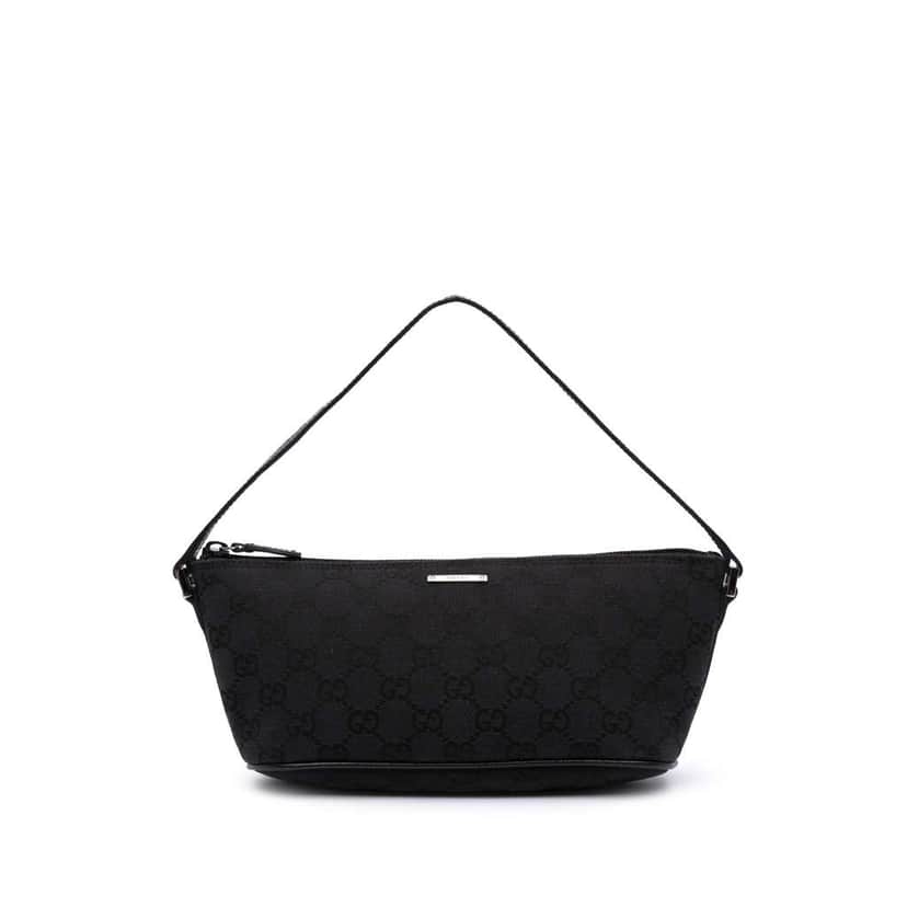 Gucci GG Canvas Boat Black Canvas Good condition - Front View