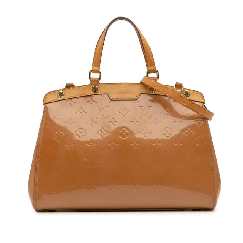 Louis Vuitton Monogram Vernis Brea MM Brown Leather Good condition - Front View