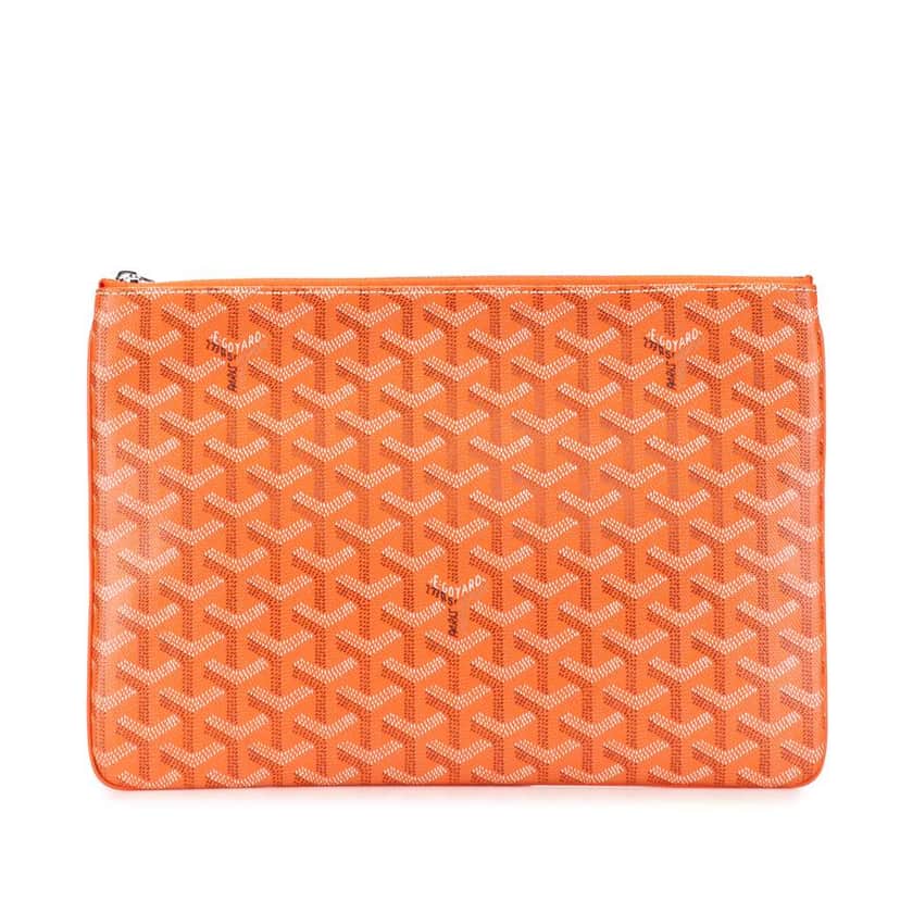 Goyard Goyardine Senat MM Orange Canvas Good condition - Front View
