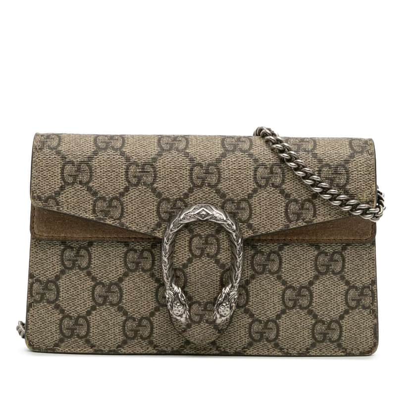 Gucci Mini GG Supreme Dionysus Crossbody Brown Canvas Good condition - Front View