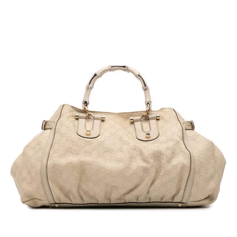 Gucci Guccissima Bamboo Dialux Tote Brown Leather Very good condition - Front View