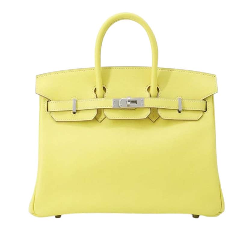 Hermès Swift Birkin Retourne 25 Yellow Leather Very good condition - Front View