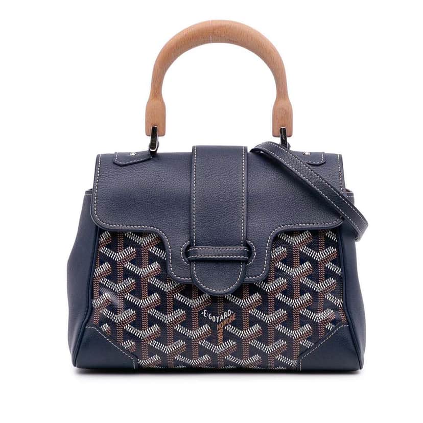 Goyard Mini Goyardine Saigon Souple Blue Canvas Good condition - Front View