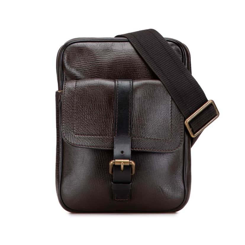 Louis Vuitton Utah Iroquois Brown Leather Good condition - Front View