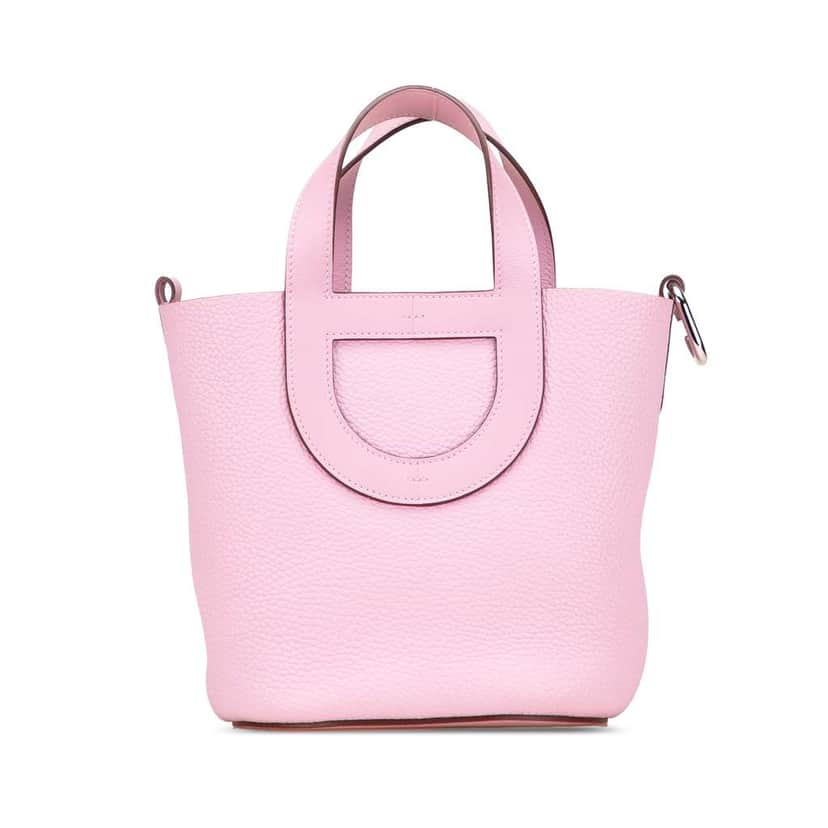 Hermès Clemence and Swift In The Loop 18 Pink Leather Good condition - Front View