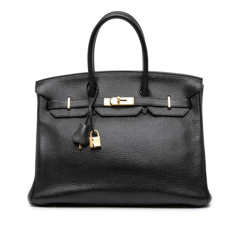 Hermès Togo Birkin Retourne 35 Black Leather Good condition - Front View