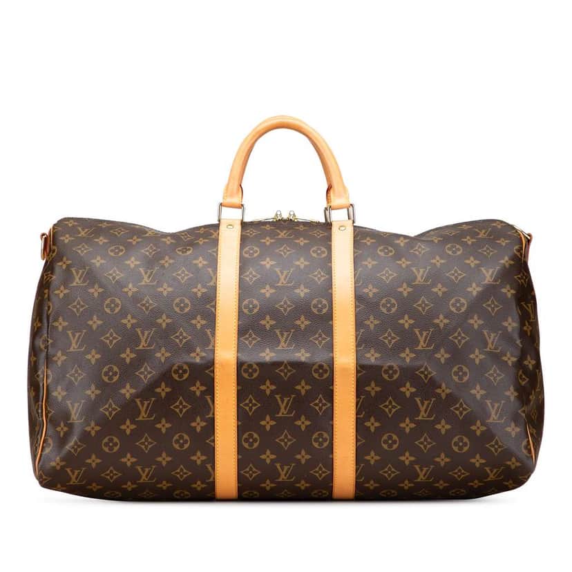 Louis Vuitton Monogram Keepall Bandouliere 55 Brown Good condition - Front View