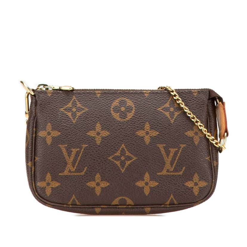 Louis Vuitton Monogram Mini Pochette Accessoires Brown Canvas Good condition - Front View