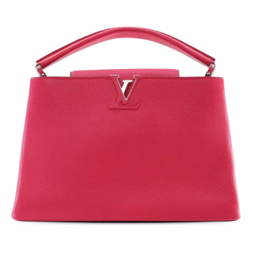 Louis Vuitton Taurillon Capucines MM Red Leather Good condition - Front View