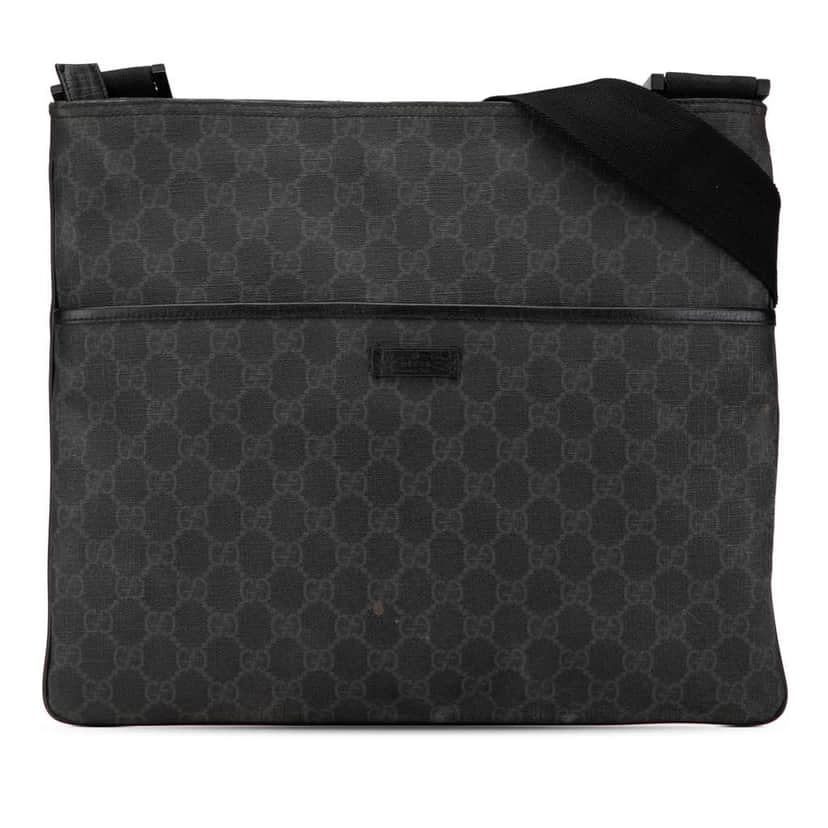 Gucci GG Supreme Crossbody Black Canvas Good condition - Front View