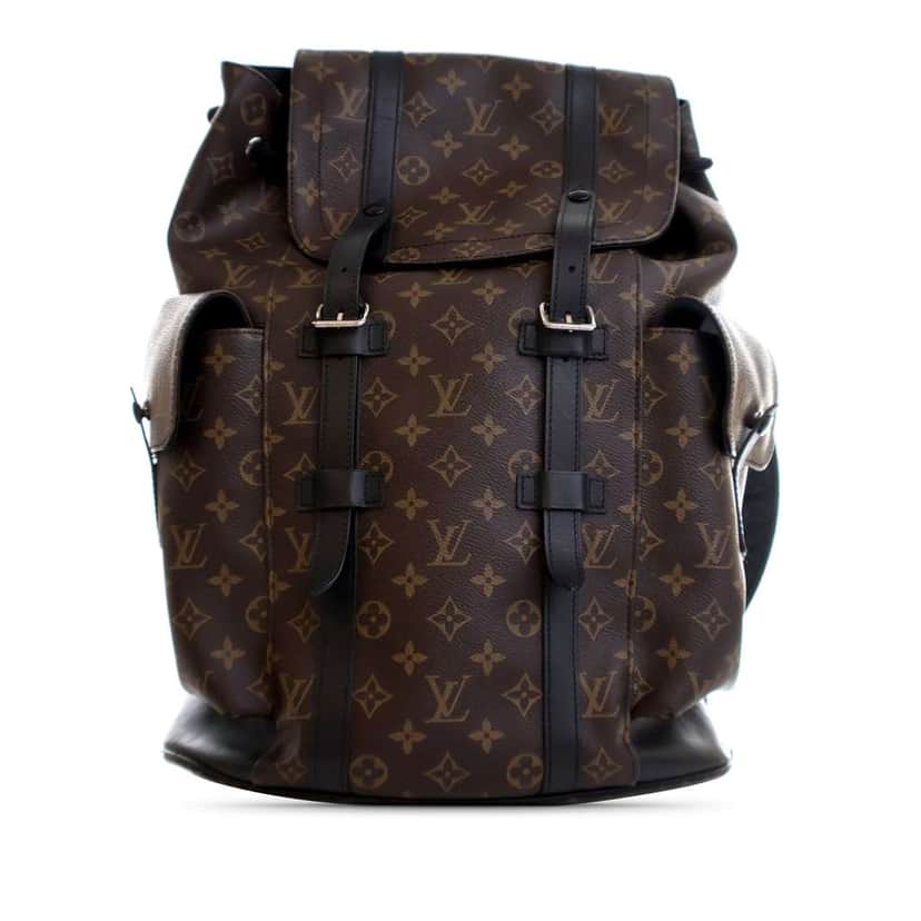 Louis Vuitton Monogram Macassar Christopher Backpack MM Brown Good condition - Front View
