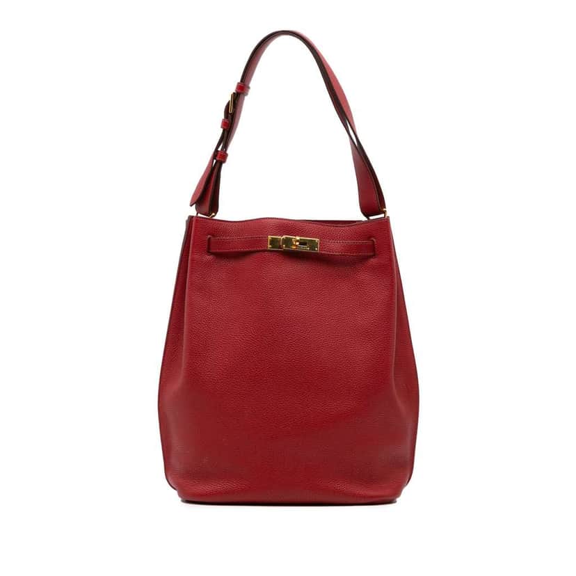 Hermès Clemence So Kelly 26 Red Leather Good condition - Front View