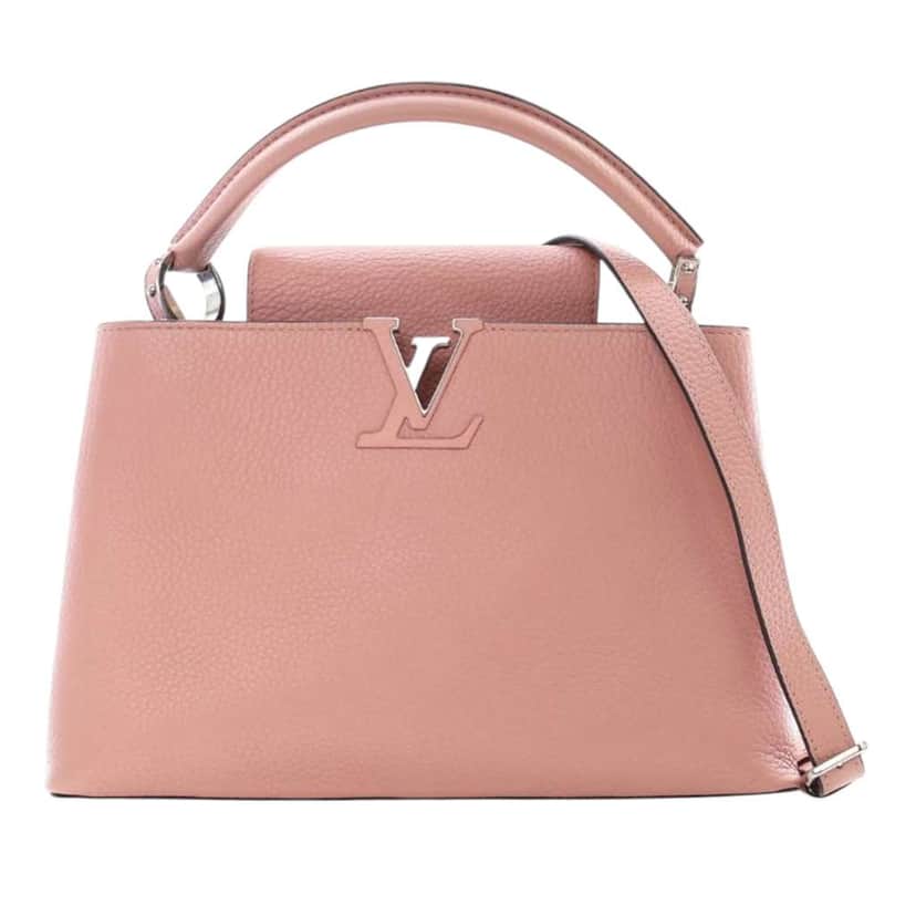 Louis Vuitton Taurillon Capucines PM Pink Leather Good condition - Front View