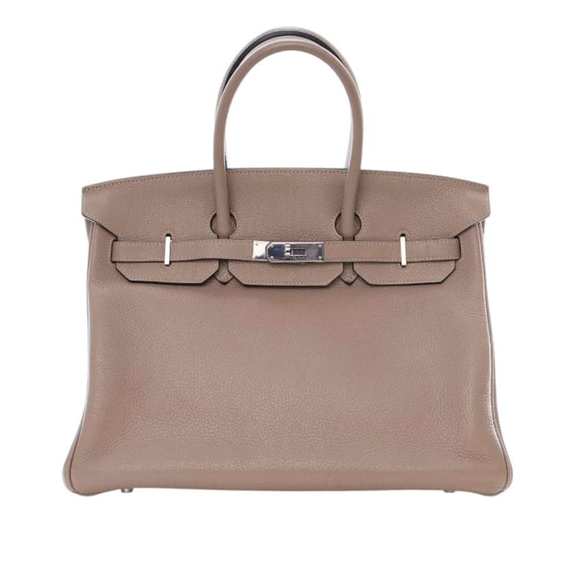 Hermès Togo Birkin Retourne 35 Brown Leather Good condition - Front View