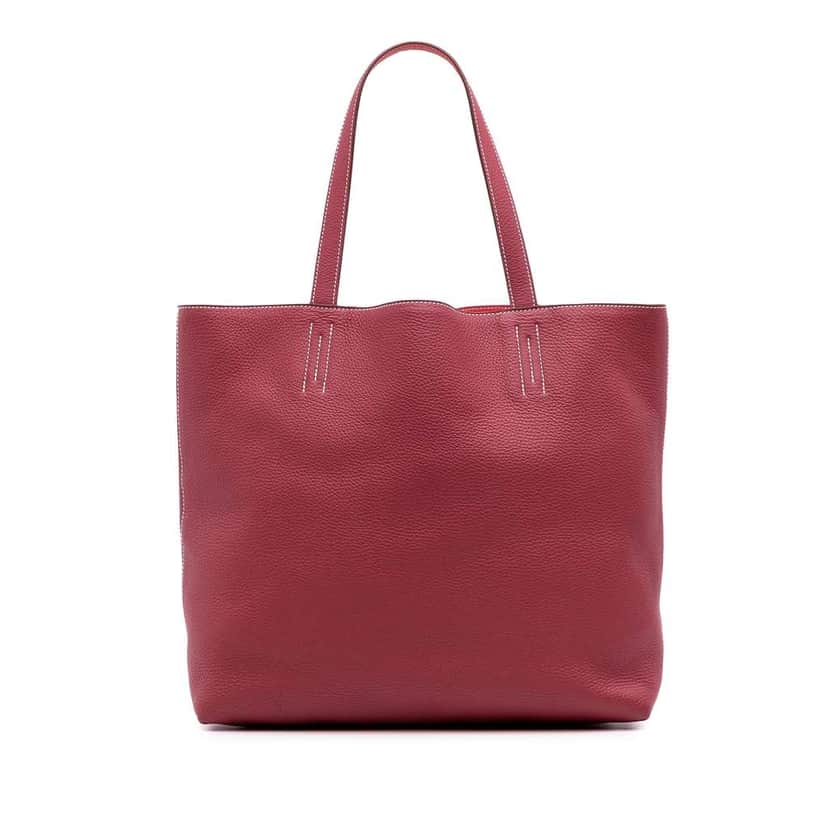 Hermès Clemence Double Sens 36 Red Leather Good condition - Front View