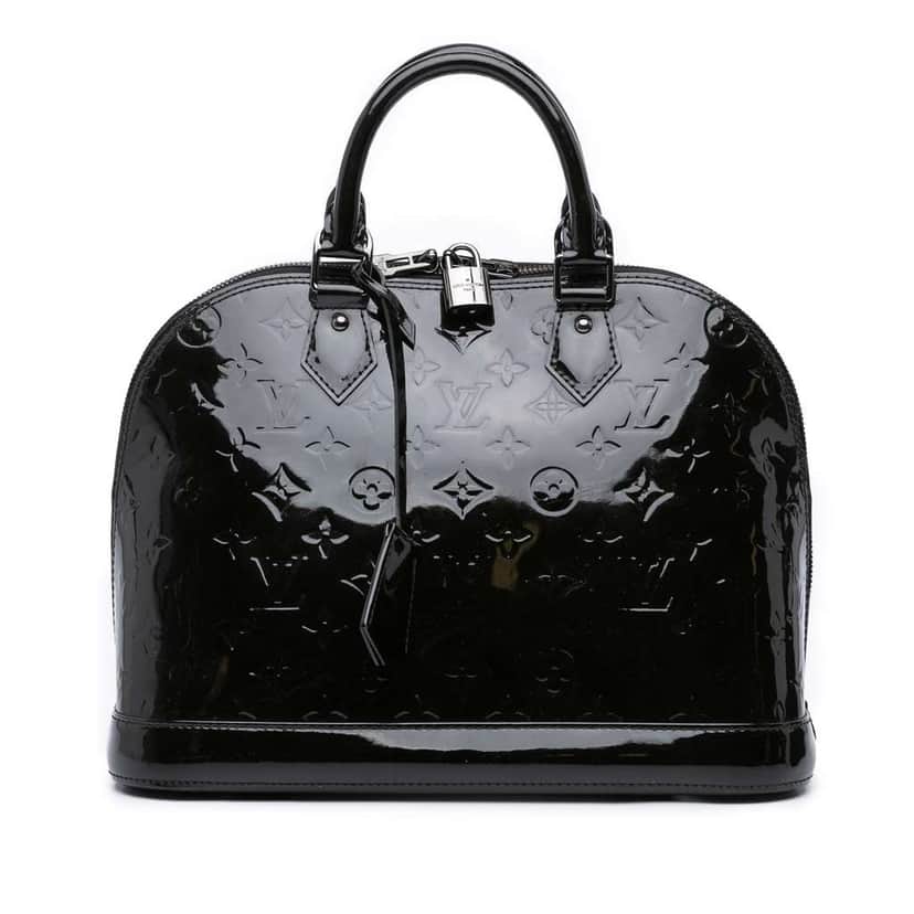 Louis Vuitton Monogram Vernis Alma PM Black Leather Good condition - Front View