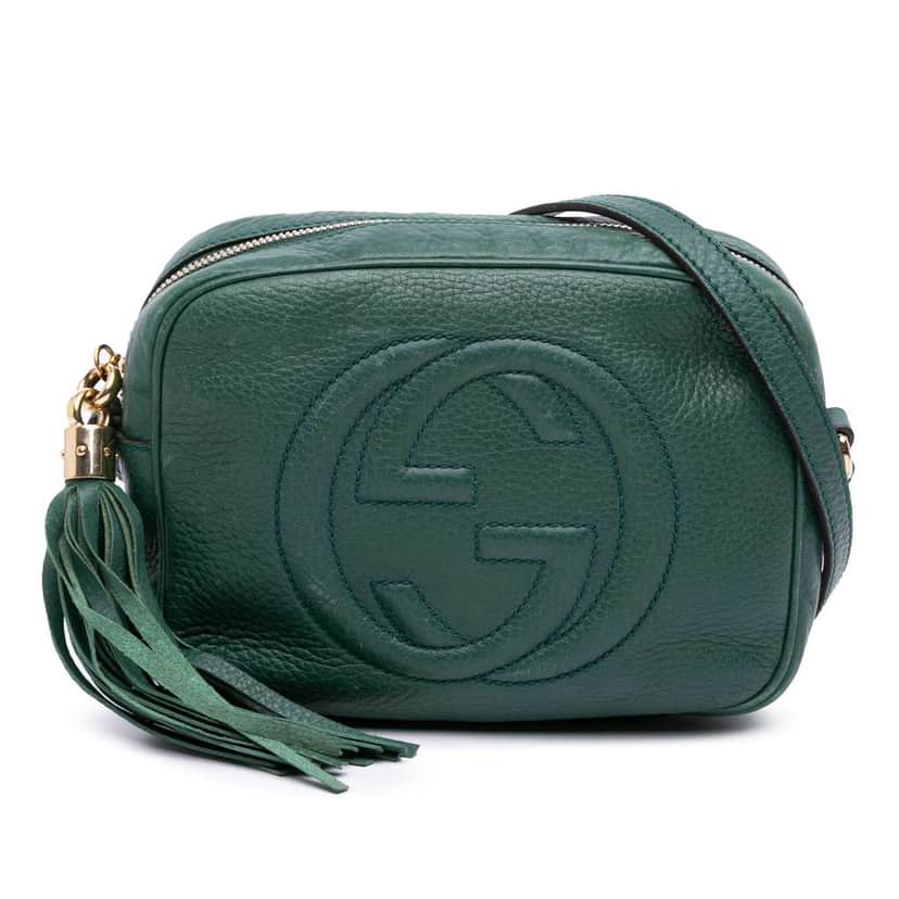 Gucci Leather Soho Disco Crossbody Green Leather Good condition - Front View
