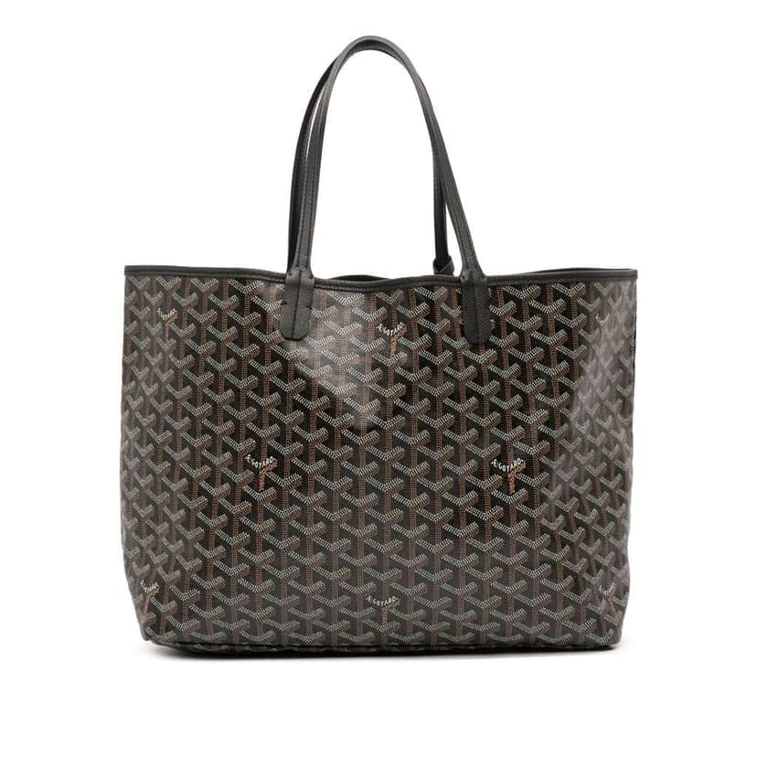 Goyard Goyardine Saint Louis PM Black Canvas Good condition - Front View