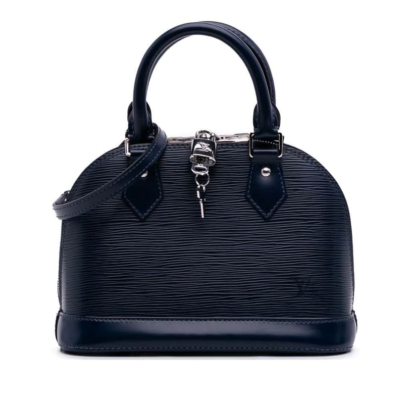 Louis Vuitton Epi Alma BB Blue Leather Good condition - Front View